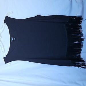 Mossimo black fringe tank top XXL